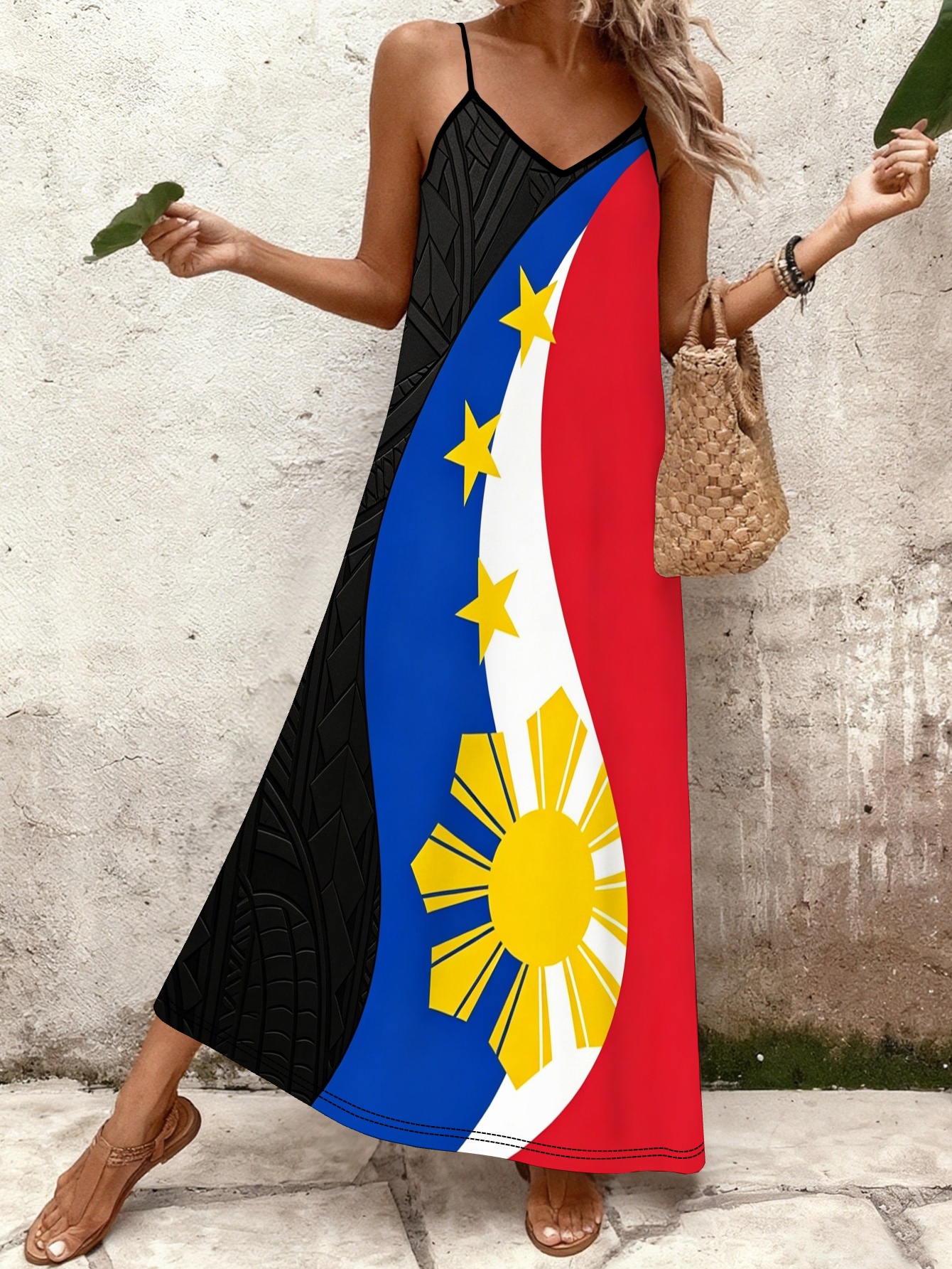 philippine flag dress design GD01