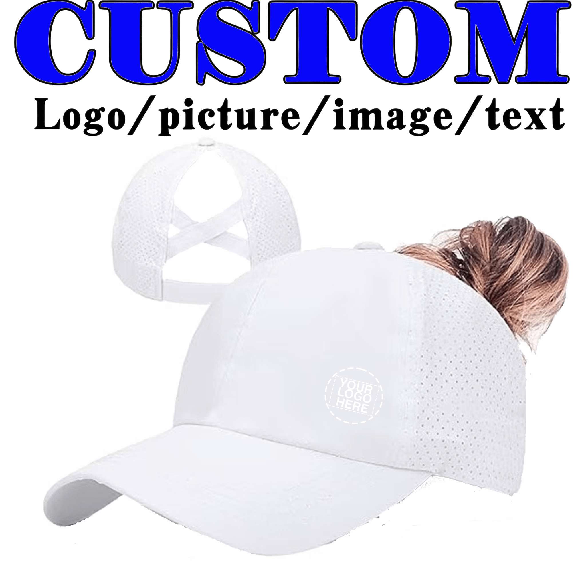 TEMU Unisex Personalized Trendy Versatile Baseball That Makes Look Smaller, With Ponytail Hole, Breathable And Quick-drying Mesh , Suitable For Men