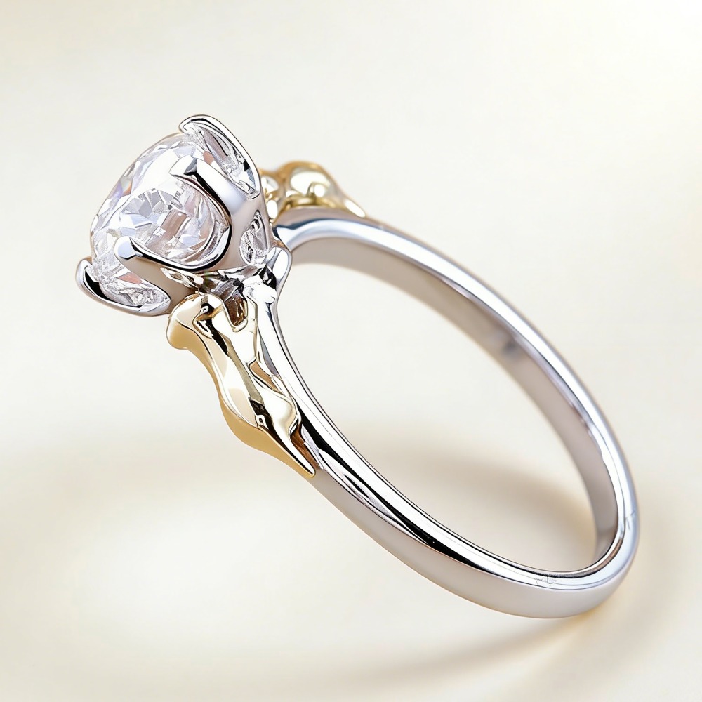 Exquisite Puppy-Shaped Synthetic Zircon Ring