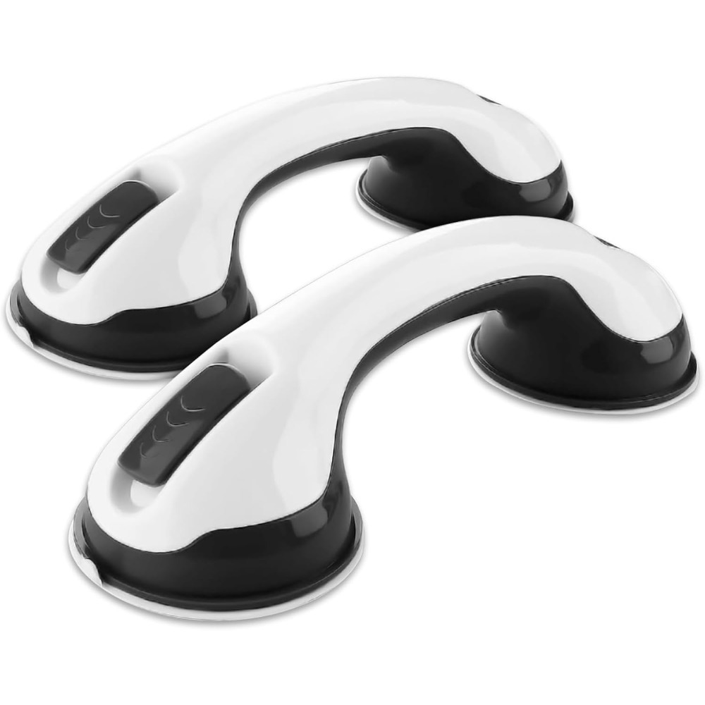 

2pcs Heavy Duty Suction Cup Bath Handles - Safety Grips For Elderly & Disabled, Supports Up To 350lbs