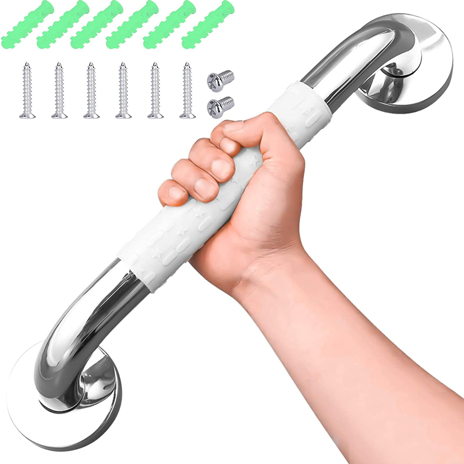 40cm Stainless Steel Bathroom Non-slip Grab Bar, Disability Safe Shower Grab Bar For Bathtub, Toilet, Bathroom