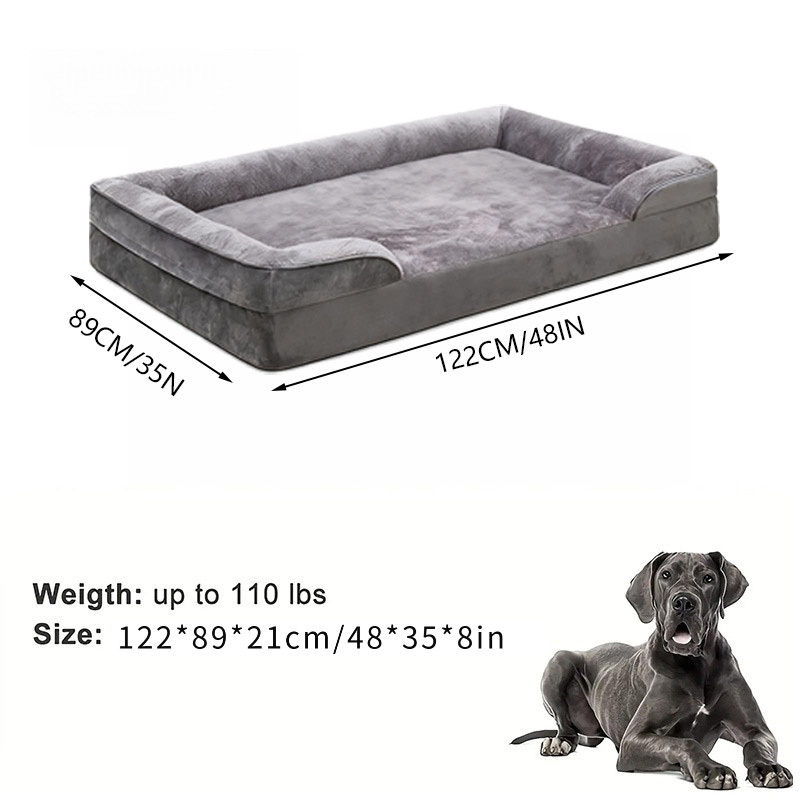 TEMU [ New Thickened Dog Mattress ] An Extra-large Pet Sleeping Pad, Dog Mat, Detachable And Washable Dog Sleeping Pad, Mat, Large Dog Pet Supplies,