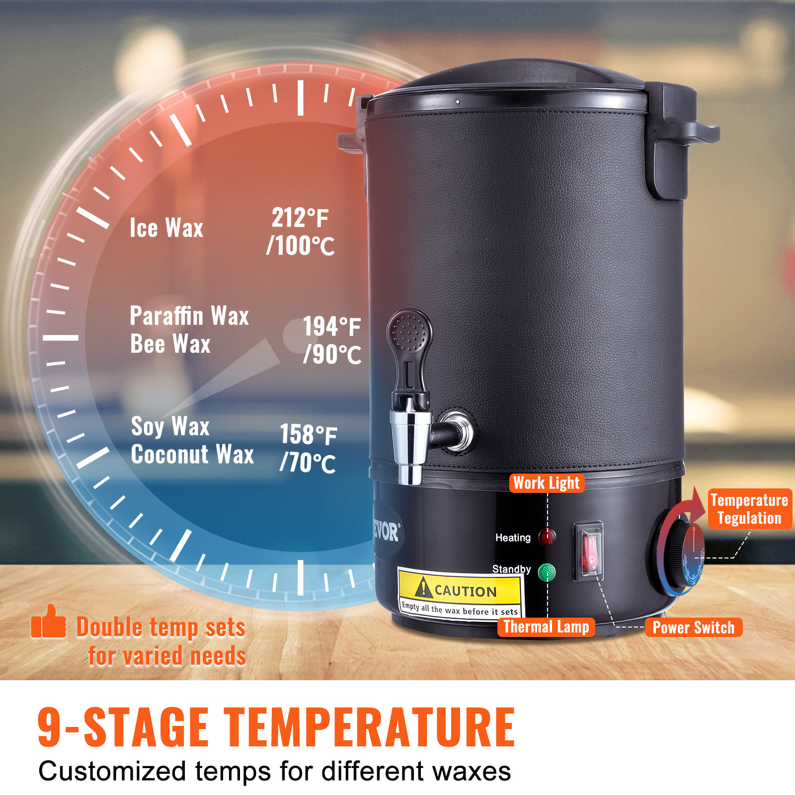 Pot verseur pour fabrication de bougies, Pot de fusion de cire à Doubl