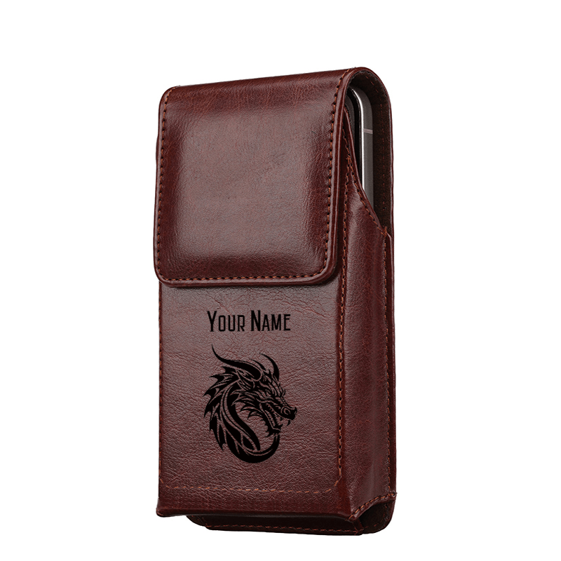TEMU A Customized Waist Bag For Men, Decorated With Dragon Patterns, Outdoor Mobile Phone Storage, Making It The Perfect Birthday Gift/holiday