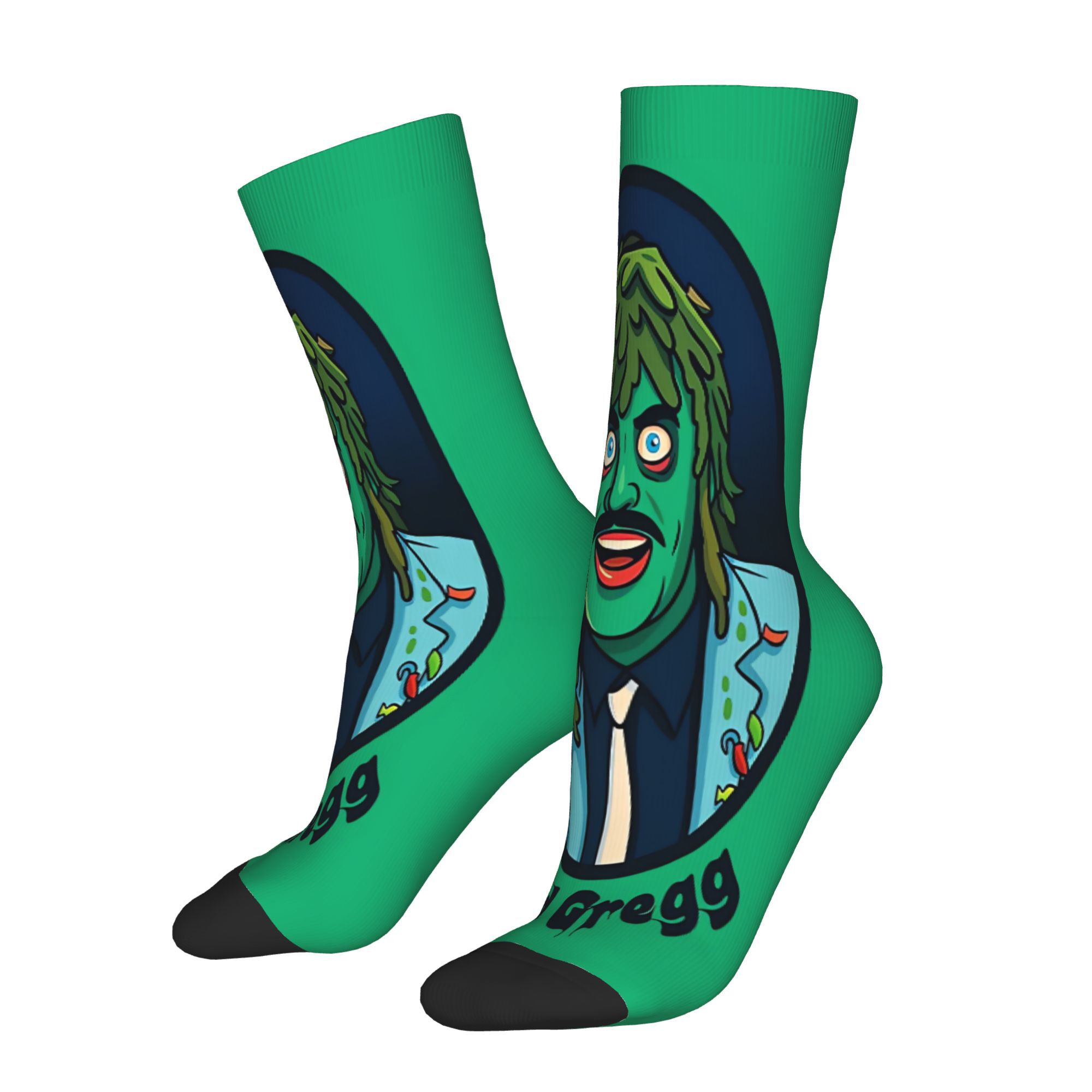 TEMU Men's Old Themed Socks - Novelty With Iconic Portrait Print, Machine Washable Polyester Tube Socks Suitable For Hip Hop Gifts, Casual Wear &
