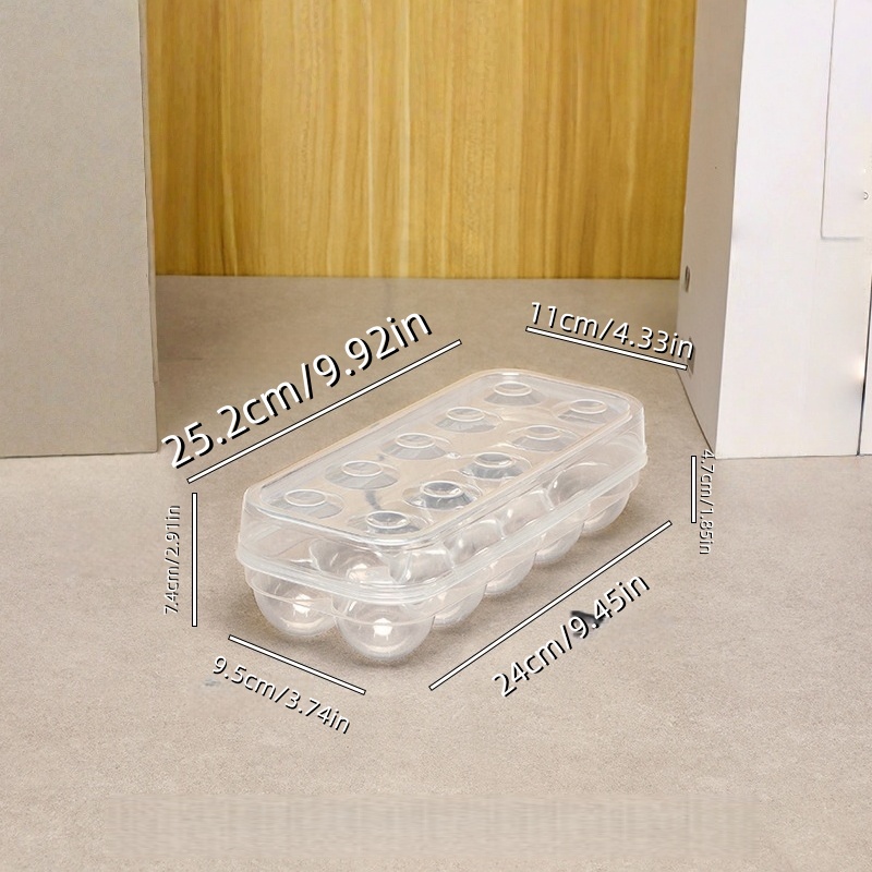 1pc-space Refrigerator Organizer, Stackable Clear With Lid - Easy View Plastic Storage Container For Fridge, Kitchen Essentials