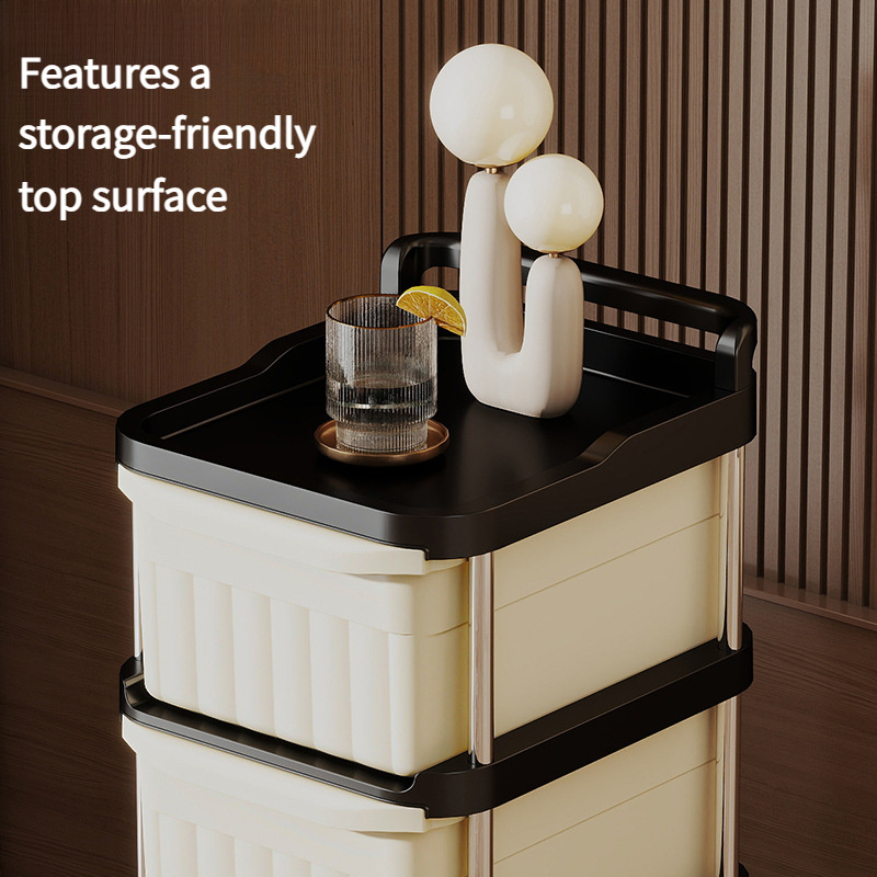 rolling storage cart with drawers   mobile organizer with 360 wheels for kitchen bathroom bedroom narrow space saving utility cart for snacks makeup household supplies Product details 0