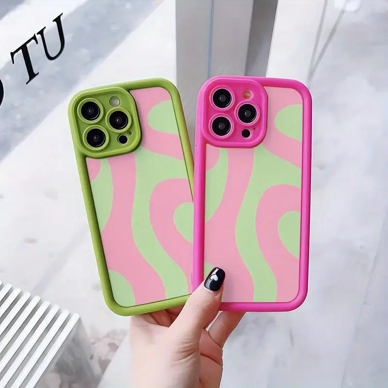 green pink wavy flowy phone case inclusive shockproof trendy - Temu green pink wavy flowy phone case inclusive shockproof trendy - Temu