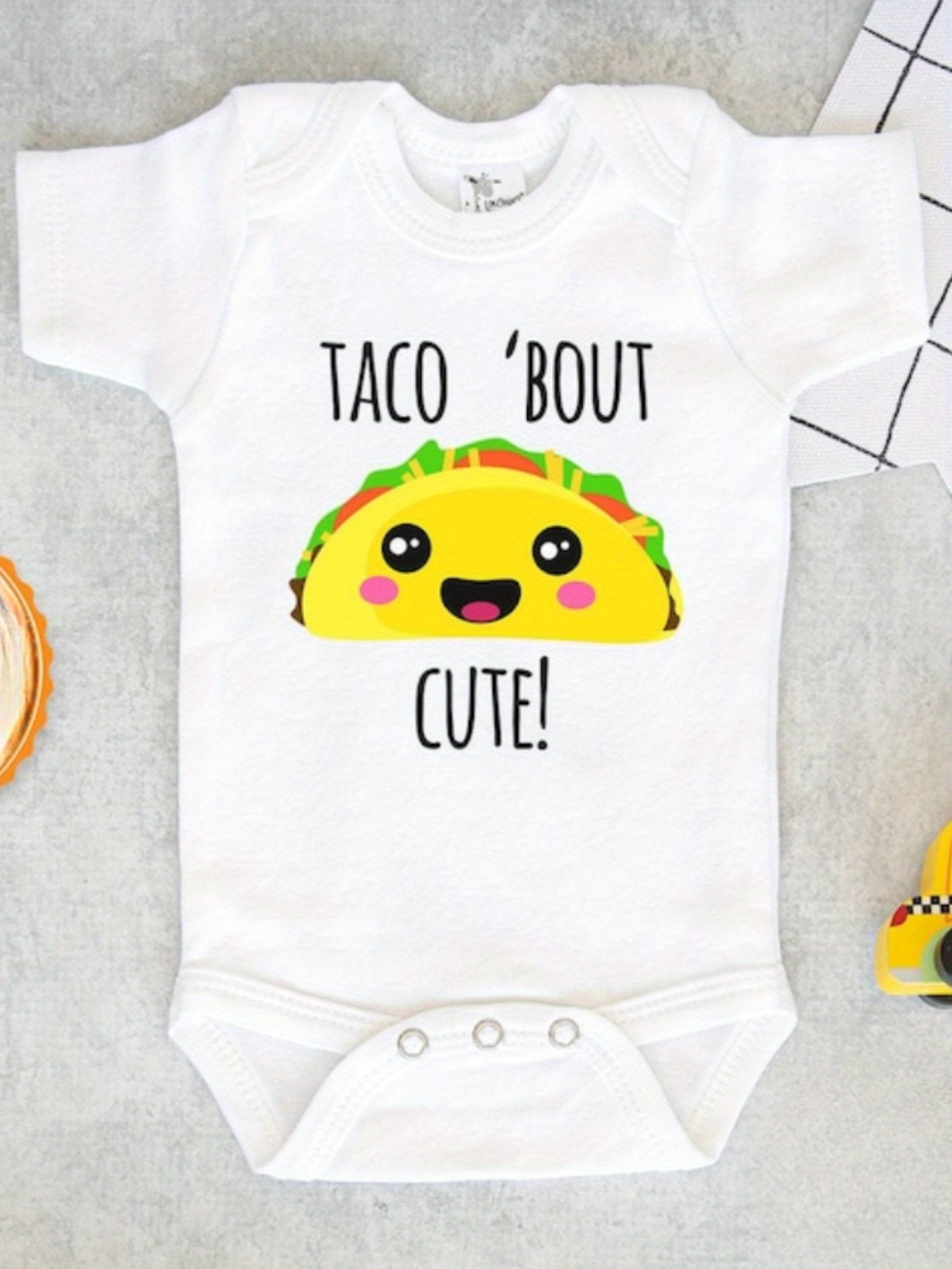 1pc tacobout cute baby bodysuit mexican themed cartoon taco Temu