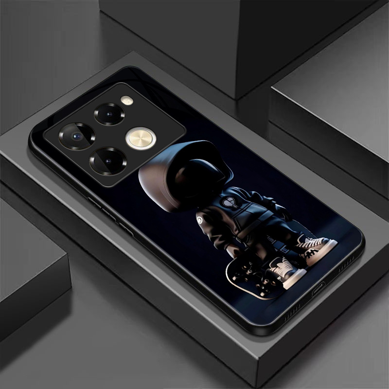 Phone Case - Hard Case With Tempered Glass For Infinix Note 40 Pro 4g, Note 40 Pro 5g, And Note 40 Pro+ 5g Featuring…: retailer-supplied image