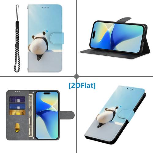 para teléfono: carcasa tipo billetera con , de panda adorable 2d, con ranura para tarjetas y función de soporte, cubierta de total, compatible edge 30 fusion/40 5g, pro/50 pro, ultra, fusion, neo/70/ /edge+ (2023), x30/x40/x40 pro/x50