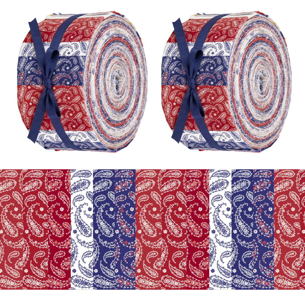 TEMU 40pcs (6.5 * 50cm/2.55 * 19.7inch) Vintage And Paisley Pattern Theme Sewn Fabric Printed Fabric, Fabric For Handmade Projects - Used For ,