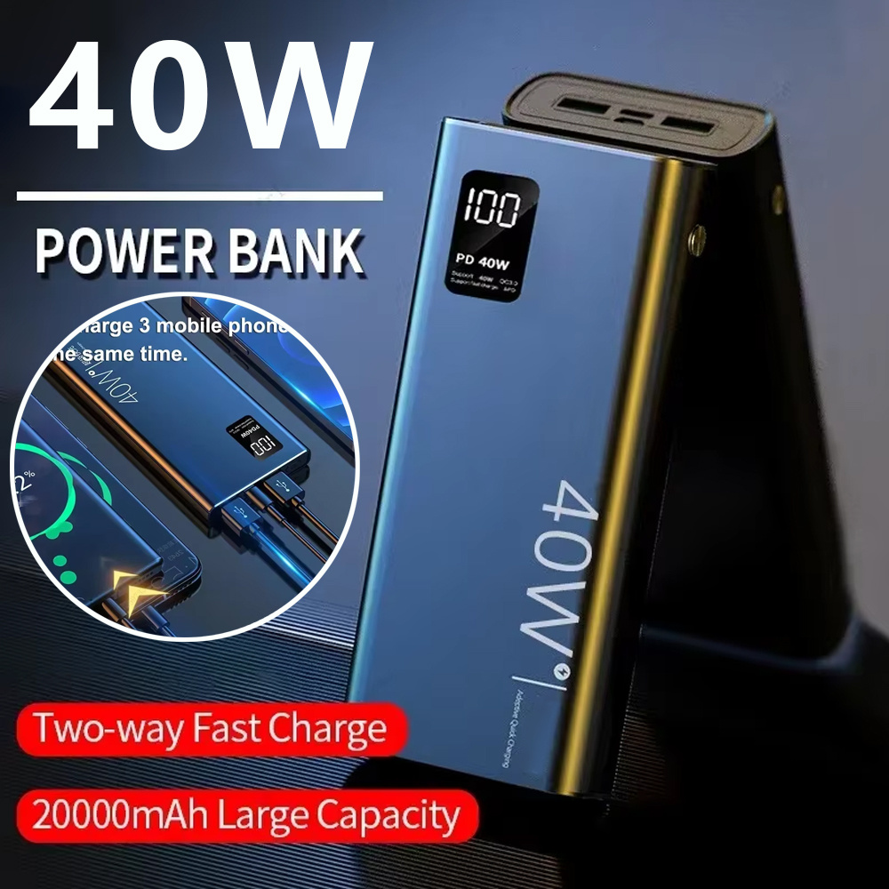 20000mAh Huge Capacity Power Bank Portable Charger, Dual USB Power Bank  Super Fast Charger External Battery PD 18W LED Display External Battery  Pack for Phones, Tablets, More Devices The Best for ...