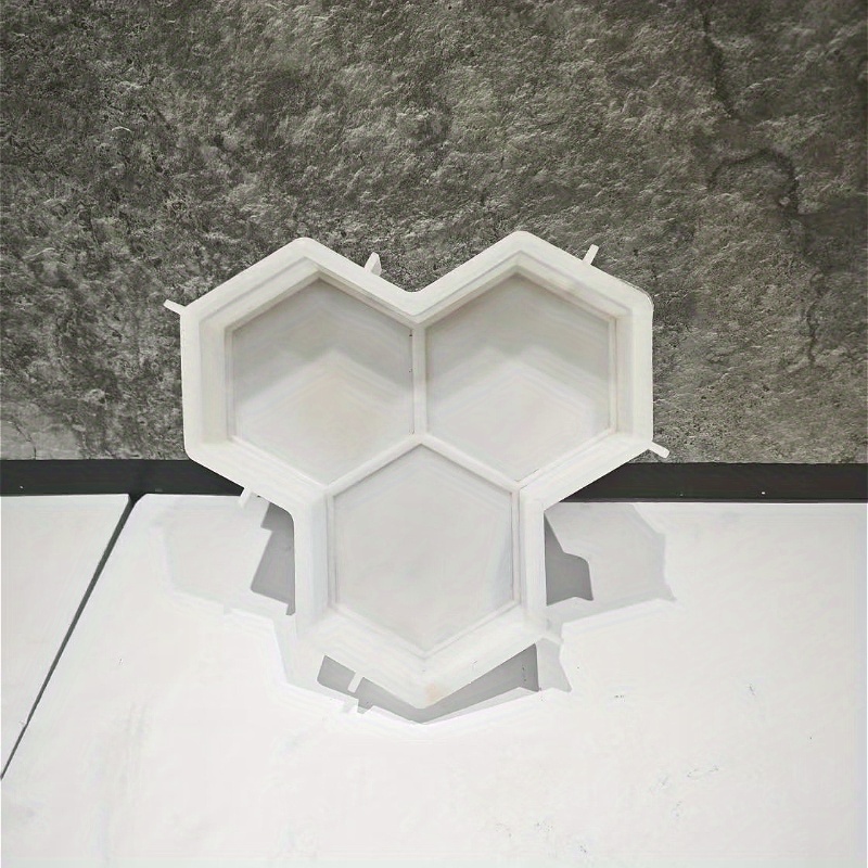 TEMU Moule à brique hexagonale en ciment, fabricant de béton en plastique réutilisable pour bricolage, moule à brique de pavage de jardin