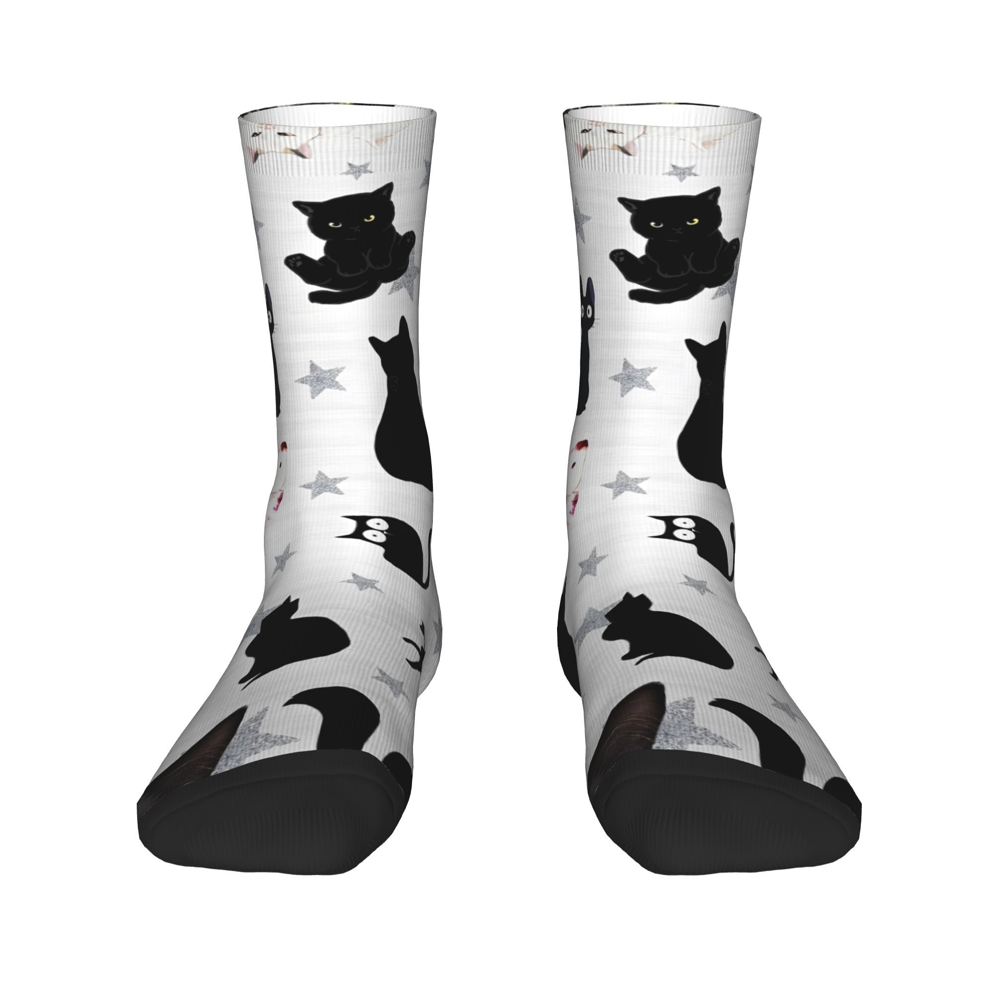 Pair *'s Cushioned Anti-Blister Running Socks with Random Cat  Breathable Moisture-Wicking Athletic Socks for Hiking, Jogging