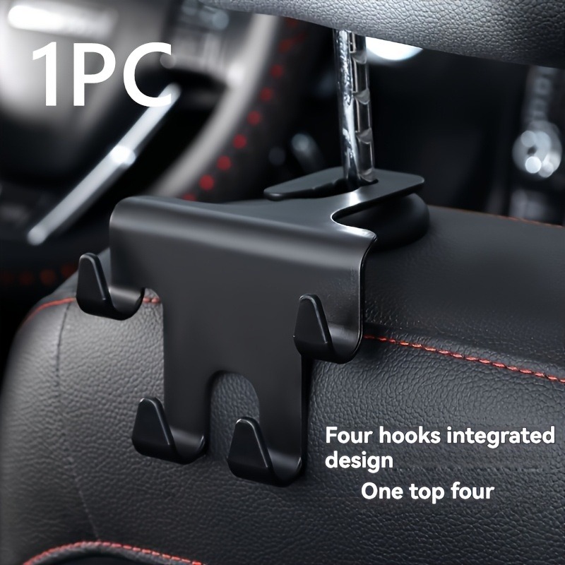 TEMU Organisateur de siège arrière automobile 2-en-1, crochet d'-tête multi-usage et support de téléphone, ergonomique antidérapante, compatible avec