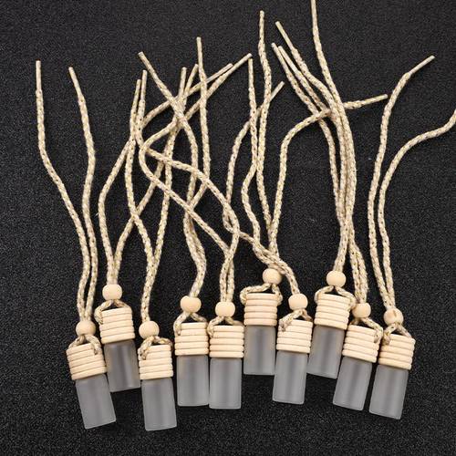 10pcs 5ml car perfume bottle frosted glass perfume pendant car decoration car additions