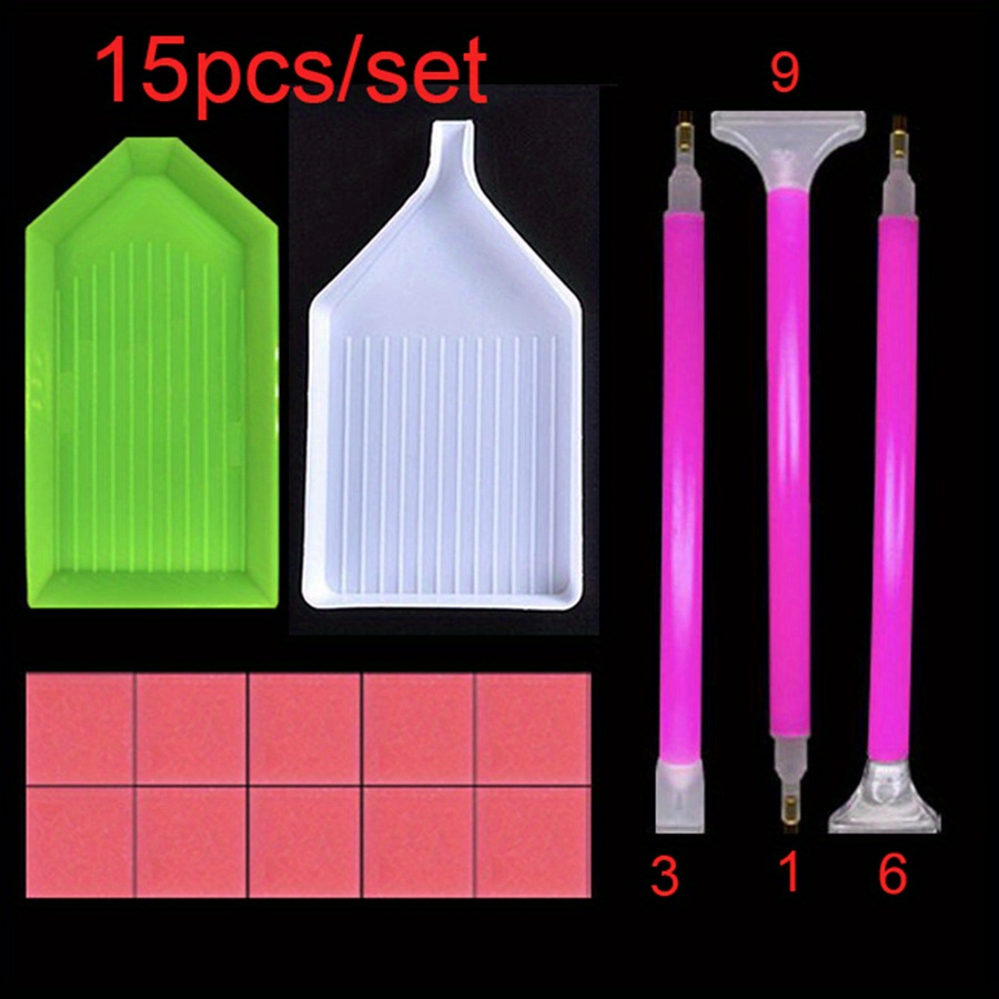 E-shop 15/18/20 Stück Diamant-Mosaik Diamant-Malwerkzeug Zubehör Schneller Diamant-Malstift Pinzette-Set Diamant-Malwerkzeug für Erwachsene oder 5D