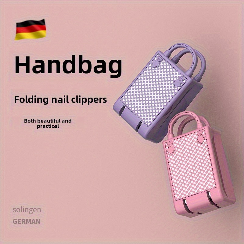 new high end handbag nail clipper flip cover nail clippers portable folding nail scissors details 0