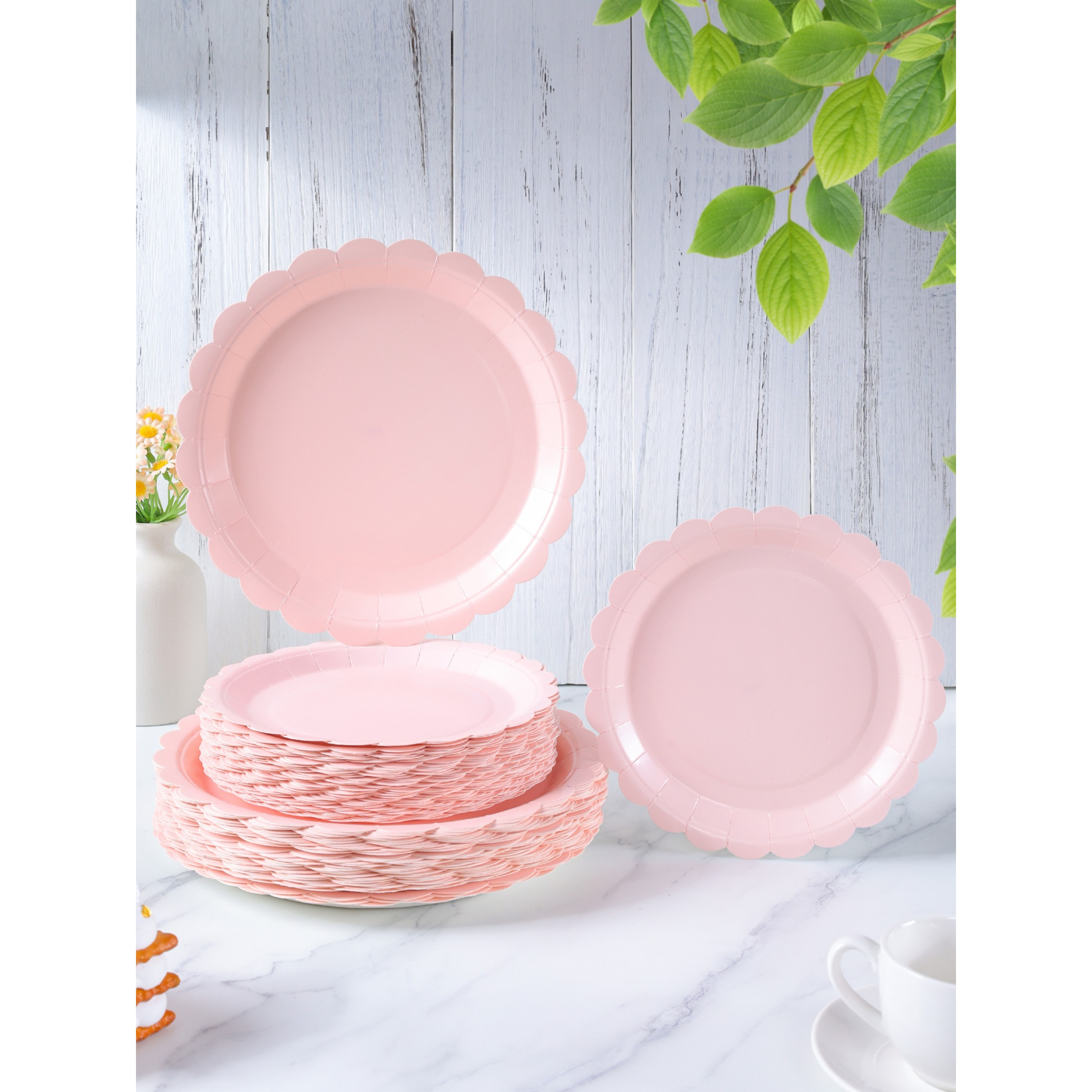 7/9 pulgadas platos papel desechables rosados Temu Mexico