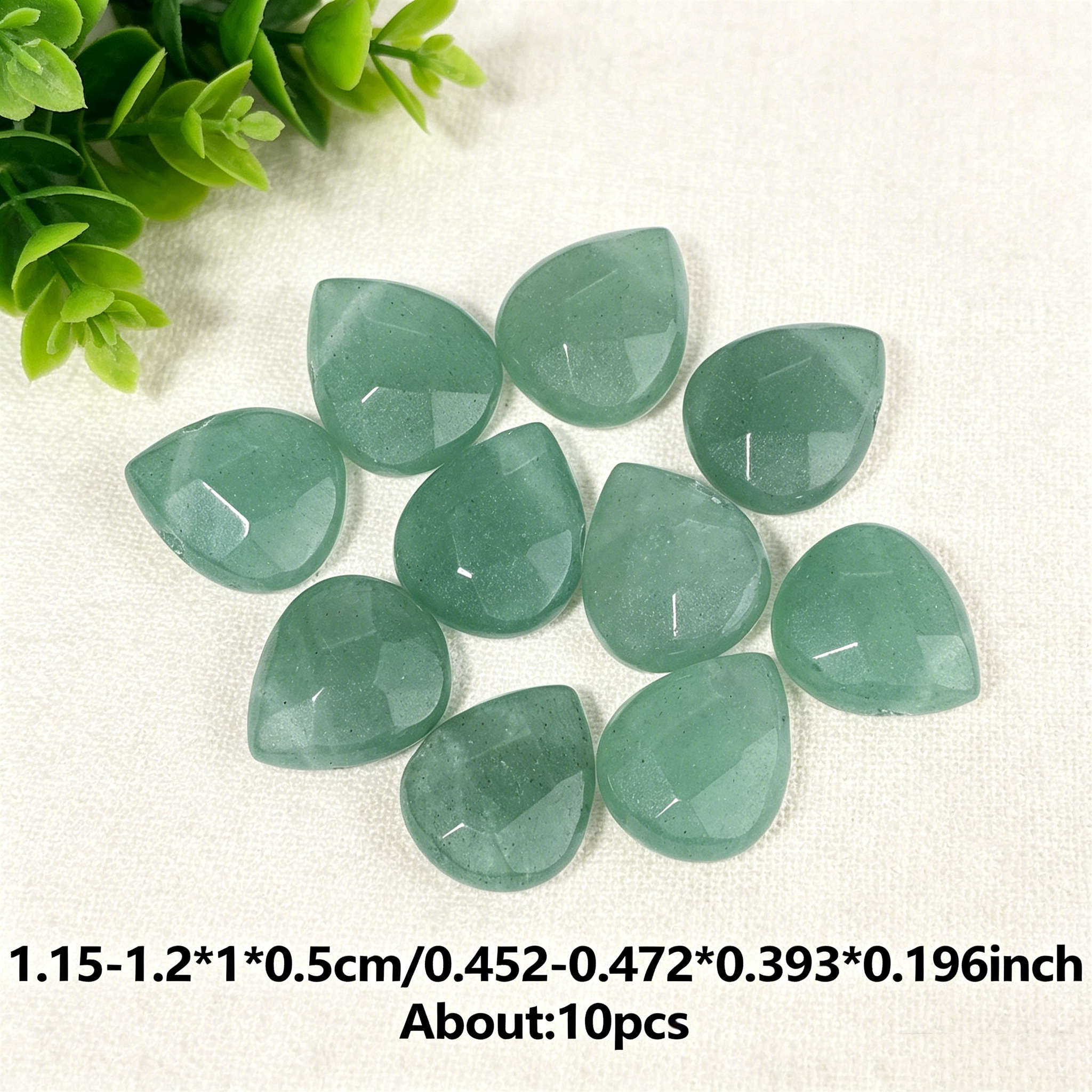 TEMU Perles en naturelle vert aventurine facettée de , 10X12Mm, pour la fabrication de bijoux, bracelets élégants, , boucles d'oreilles, artisanat,