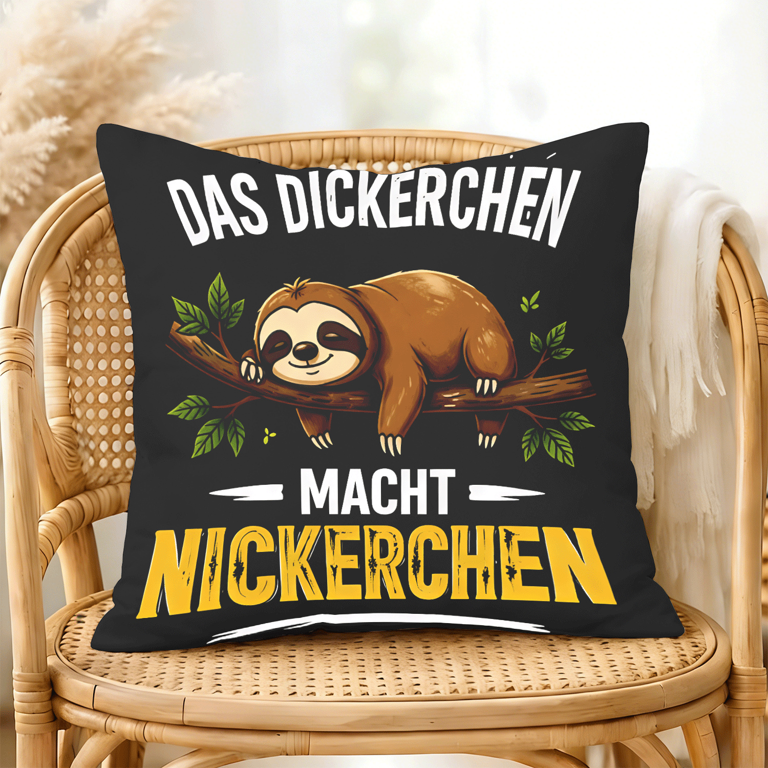 TEMU Schlafanzug Faultier Das Dickerchen Macht Ein Nap(3) Decorative Pillow Cover 1pc 45x45cm Double-sided Printing Pillow Cover Perfect For Home