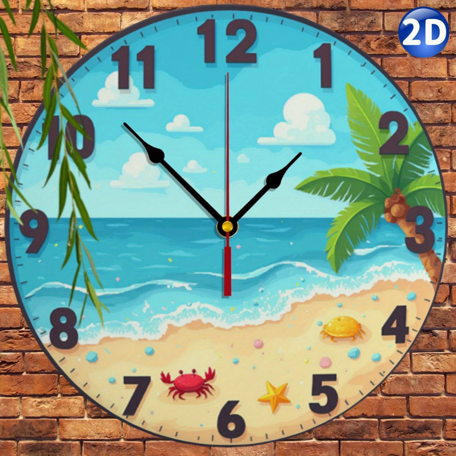 tropical outdoor clock thermometer