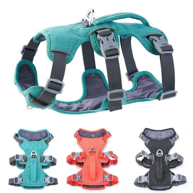 Comfortable Adjustable Dog Chest Harness with Quick-Release Buckles