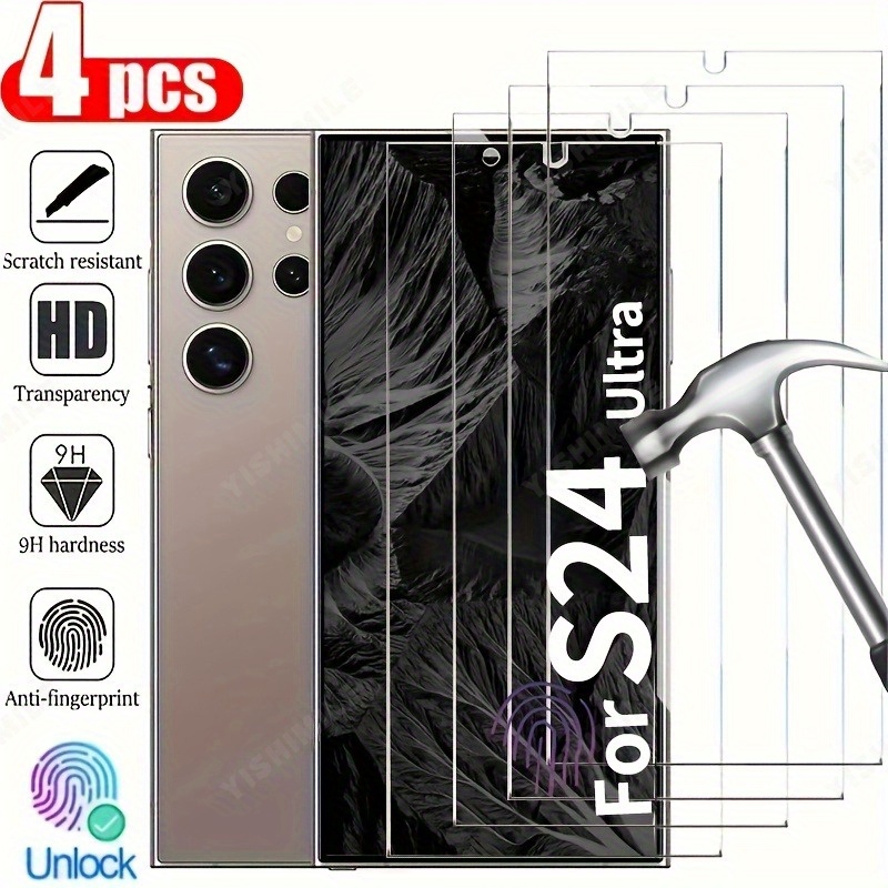 E-shop 4 Stücke Gehärtetes Glas Display-Schutzfolie - 9H Härte, Hochauflösung, Anti-Fingerabdruck, Kratzfest, Blasenfreier Einbau, Kompatibel mit for