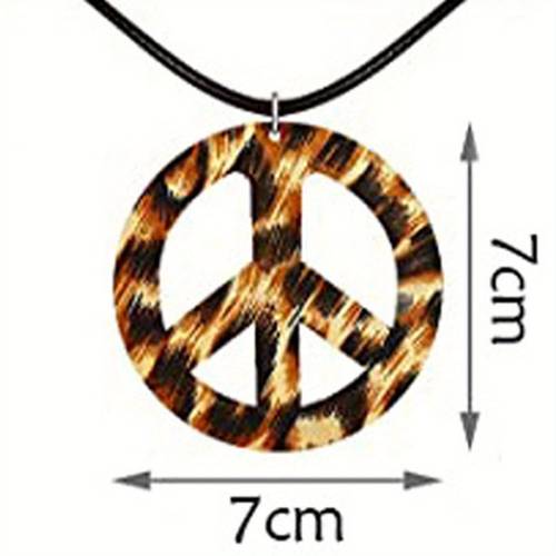 4pcs leopard peace talisman sets earrings necklace headgear fashion glasses set masquerade rave party decorations
