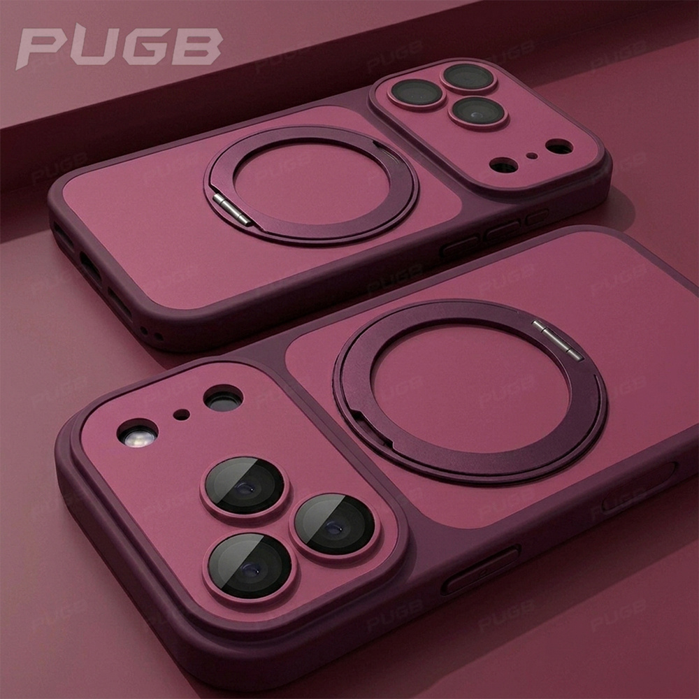 zdjęcie przedmiotu etui na telefon -   luksusowe etui z obrotowym pierścieniem 360 stopni, podstawką i magnetycznym uchwytem do iphone   17 18 pro max   18 , bezprzewodowe ładowanie z szklaną osłoną obiektywu, przycisk sterujący aparatem, odporne na wstrząsy, przeciw odciskom palców, matowe etui ochronne
