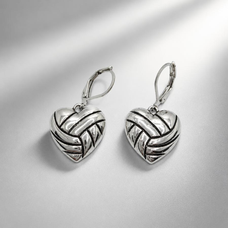 TEMU 1 Pair Fashion Heart-shaped Volleyball Drop Earrings, Unique Stylish Design, Ideal Gift For Christmas, Halloween, Valentine's Day, Anniversary,