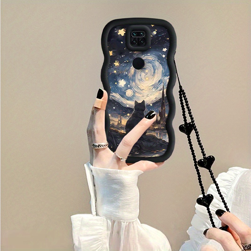 TEMU Phone Case - Note 9 Phone Case With Black Lanyard Pattern Comfortable Feel Case Suitable For Redmi Note 9 With Shockproof Features Suitable For