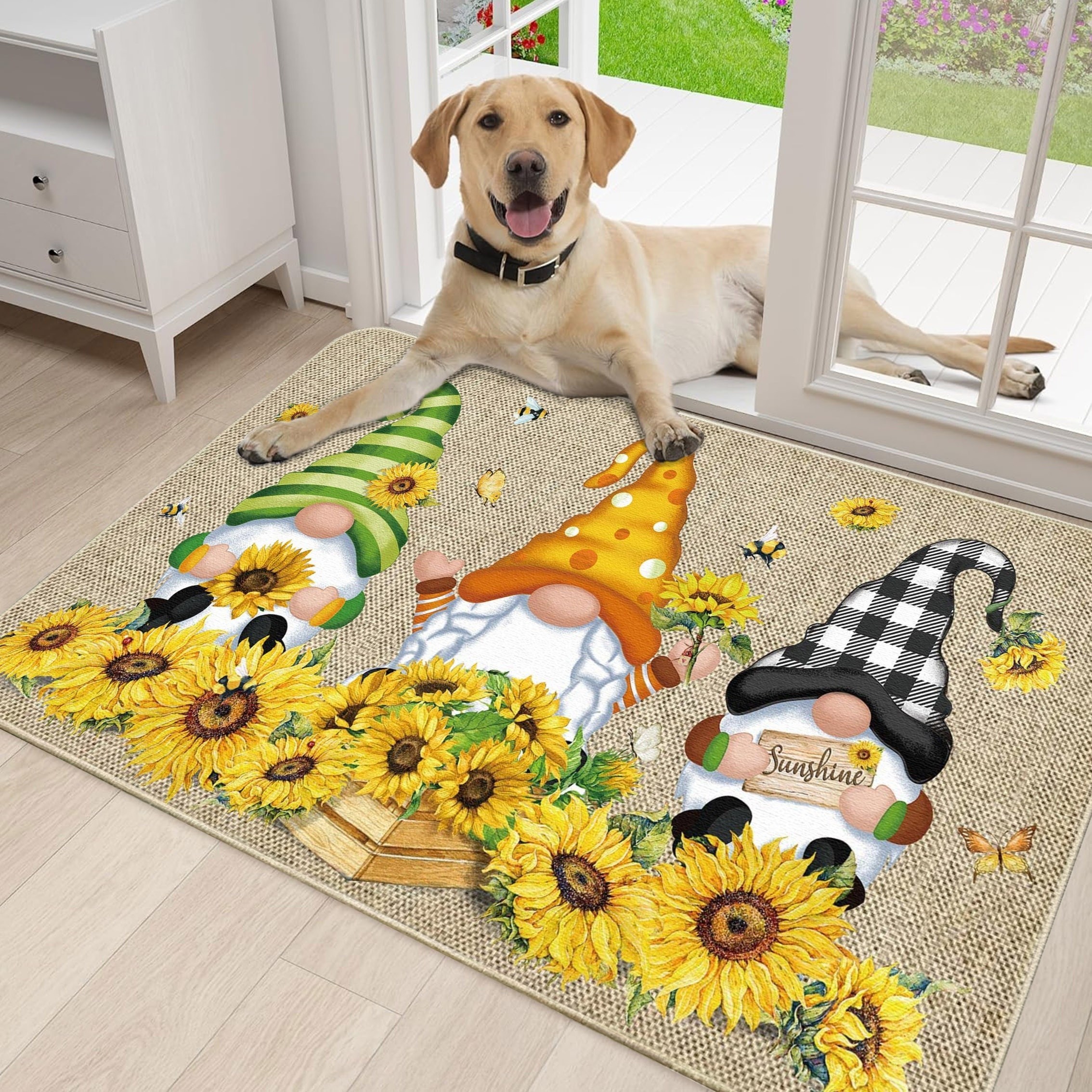 

Kitchen | And Sunflower - Absorbent, Lightweight Polyester Door Mat For Home Entrance, Kitchen, Or Bathroom Decor, Bathroom Mat | Naturethemed Decor | Lightweight Mat