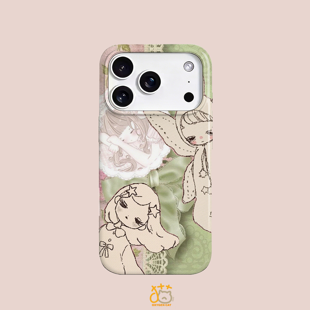 TEMU Phone Case - A Cute And Fresh Illustration In A Two-dimensional Anime Style, Featuring A Design, Suitable For A Large Hole Phone Case For Iphone