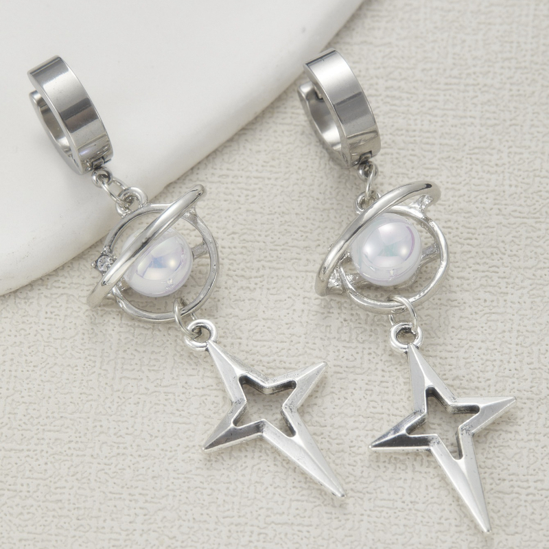 TEMU Retro Planet Pendant Earrings Suitable For , Celestial Studs For Party Gifts, Valentine's Day, Wearable Minimalist For Everyday Or Special