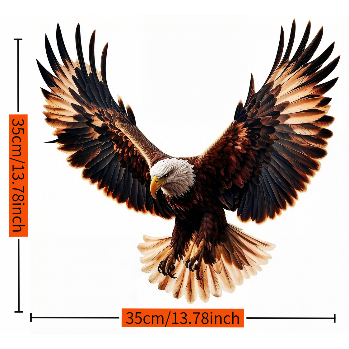 TEMU Bald Eagle Glass Sticker, Eagle Wings Spread Window Decoration Sticker, Office Grand Meaning Window Flower, Removable Static Cling