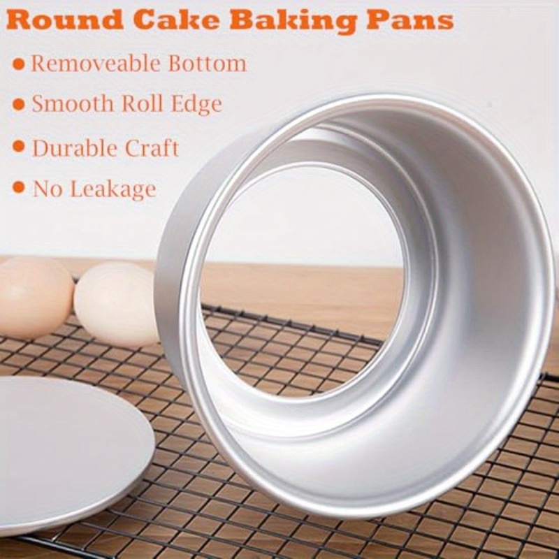 4 inch small cake pan set of 24 nonstick aluminum cake baking pans with 100pcs round parchment paper cake pans with removable bottom for mini cheesecakes pizzas and dessert Product details 3