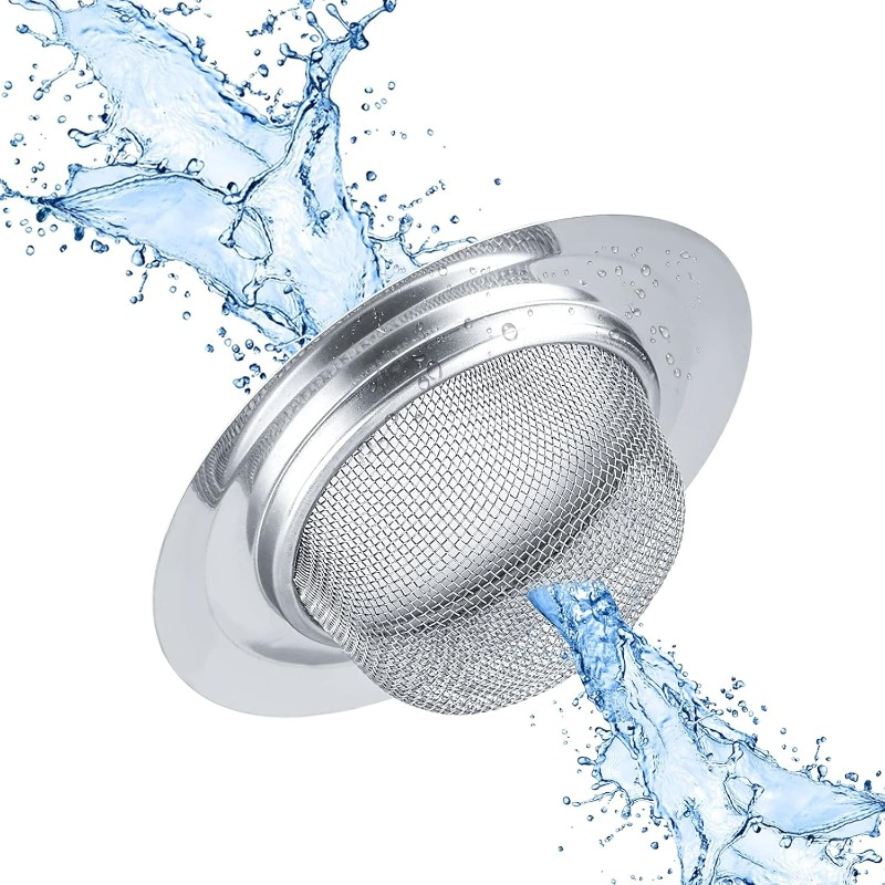2-Pack Stainless Steel Sink Drain Strainers – Fine Mesh Drain Covers with Wide Rim, Rustproof Kitchen & Bathroom Sink Filters for Clog Prevention — Zaynora Luxury Marketplace