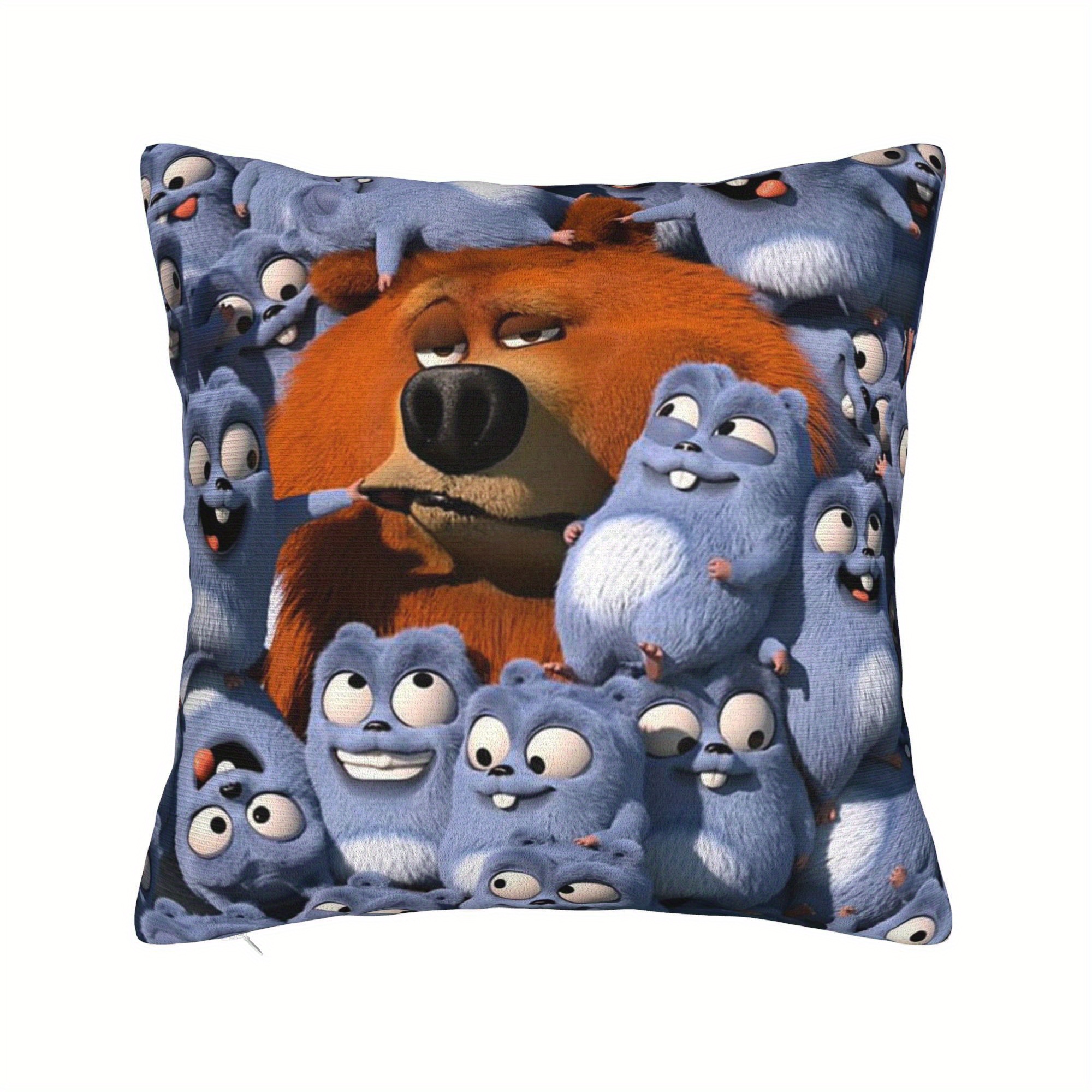 

1pc And Mole Themed Pillow Cover, 100% Polyester, Machine Washable, Zipper Closure, Decorative Cushion Case For Room Types - Woven Fabric, Hand Washable (insert Not Included)