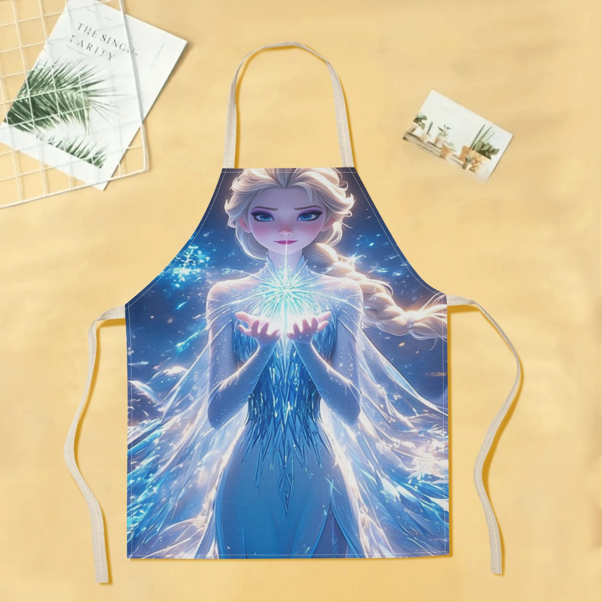 disney   a stylish waterproof apron featuring a cute cartoon design of princess  .   beautiful, fashionable, and simple, making  uitable for hotels, supermarkets, restaurants, fru hops, milk tea stalls, and   home use. details 1