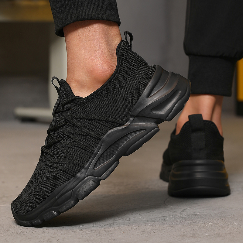 Baskets de marche légères en maille pour hommes - Chaussures décontractées confortables avec intérieur en tissu doux, semelle EVA et conception à lacets fiables pour le printemps/été, chaussures de tous les jours | Baskets à dessus en maille | Chaussures à semelle EVA