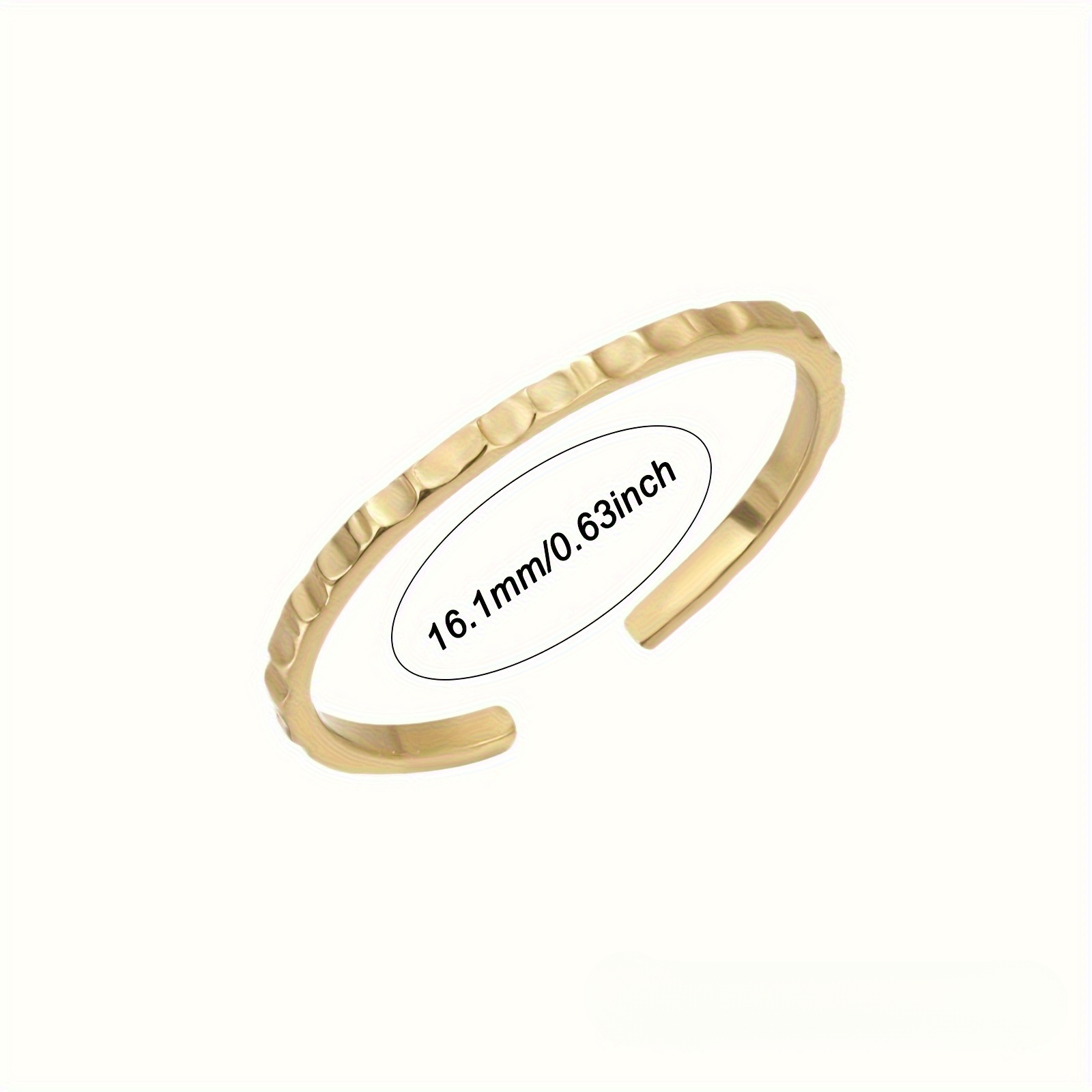 Delicate Adjustable Open-Toe Ring with Textured Design