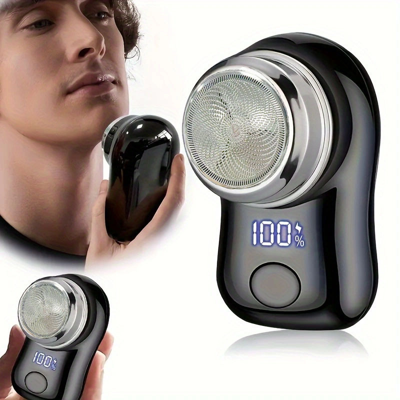 1pc Men's Electric Shaver with USB-C Fast Charging & Long-Lasting Battery - Cordless Shaver with Digital Battery Display, High Quality, Lithium-Ion Power, Compact Travel Design for Home, Office, Travel - Ideal Gift for Men, Rechargeable Shaver, Office Grooming Tool, Stylish Grooming Accessory, Home Shaving, Modern Shaving Tool, Smooth Shave, Frequent Flyers