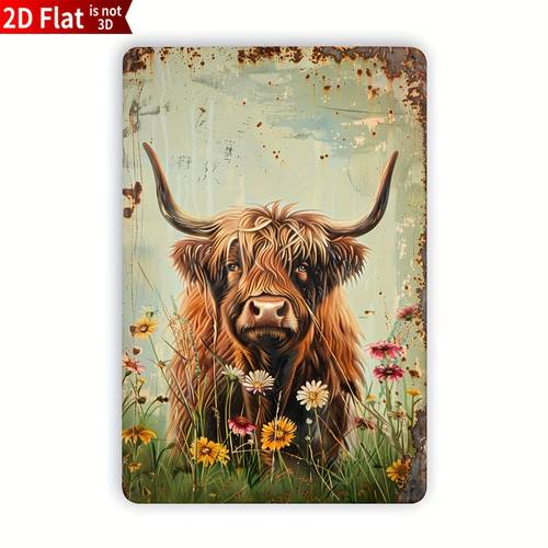 item picture 2d flat cow vintage wooden sign for home office bar cafe and garage decor ideal for room decoration
