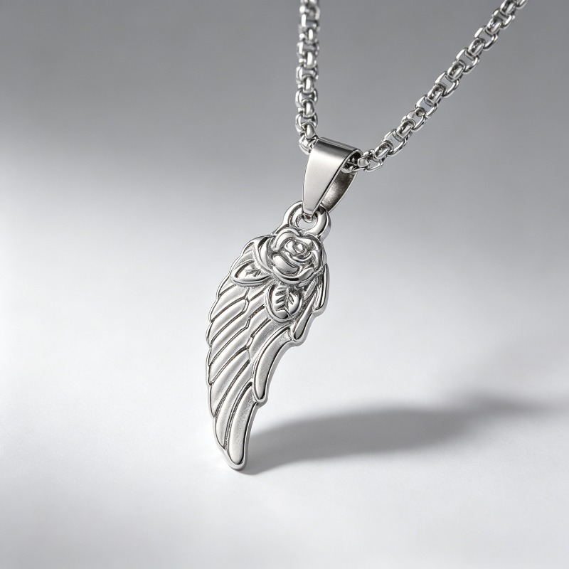 Fashionable Exquisite Wing Design Necklace, Unisex