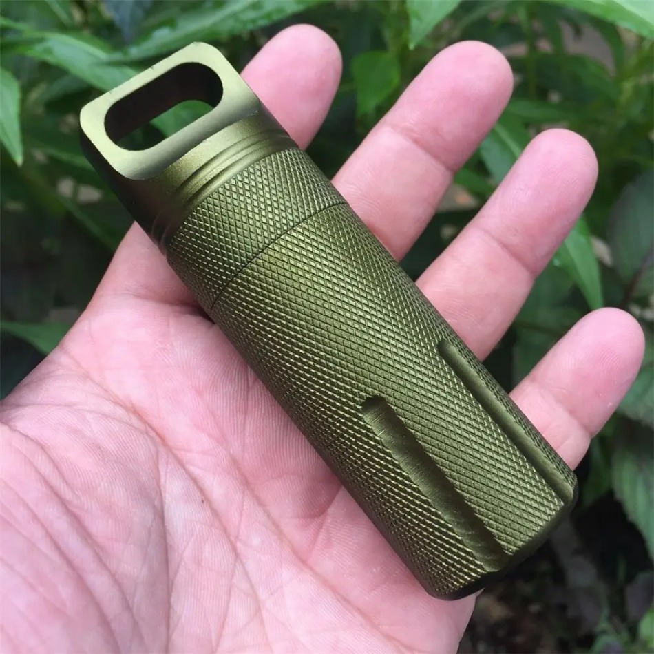 New Aluminum Alloy Edc Sealed Bottle Outdoor Tool Storage Container