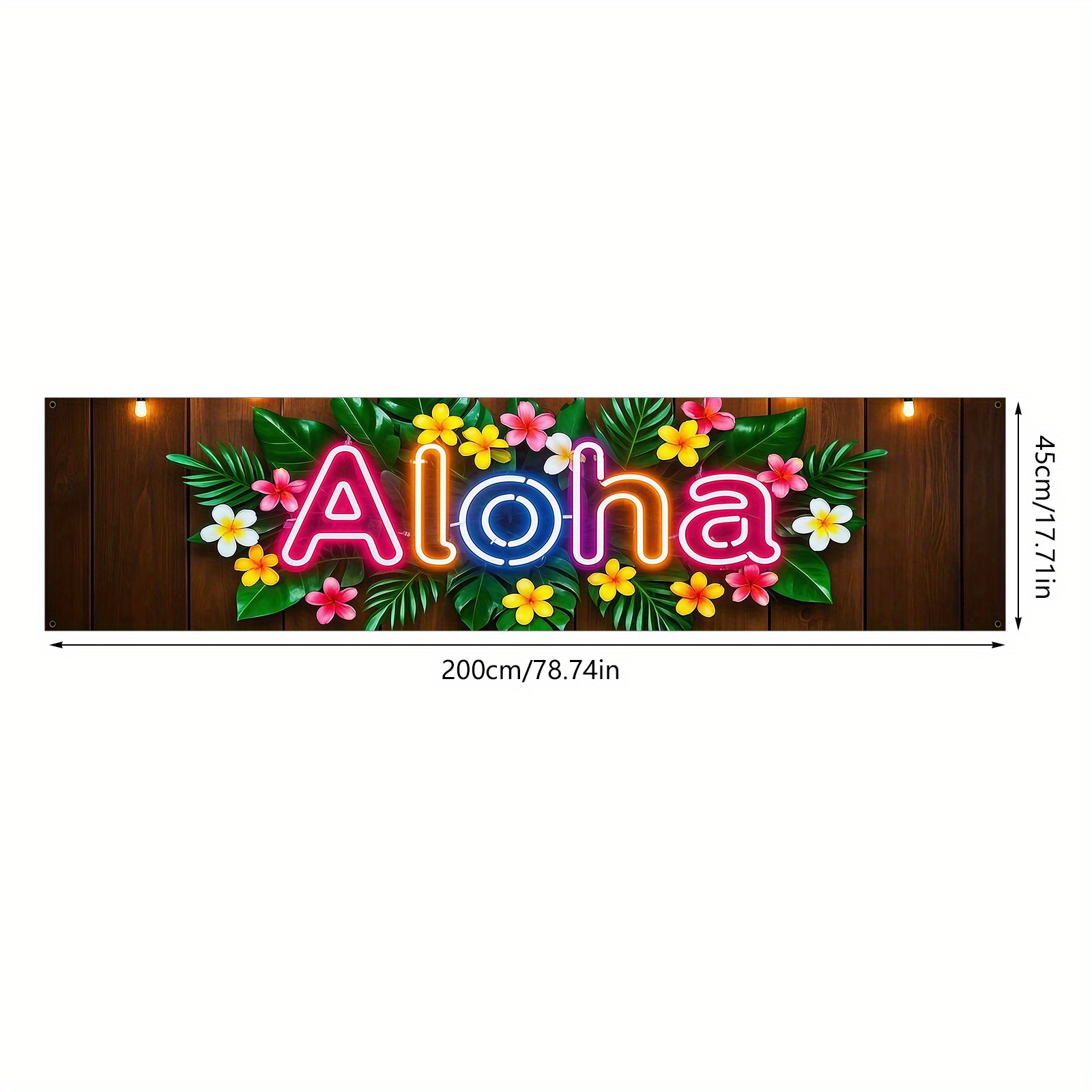 E-shop Partybanner, Größe 1 Stück (17*78 Zoll / 45*200 cm), aus Polyester, vielseitig einsetzbar für Hawaiianer-Partys, Sommerfest-Themenbanner mit