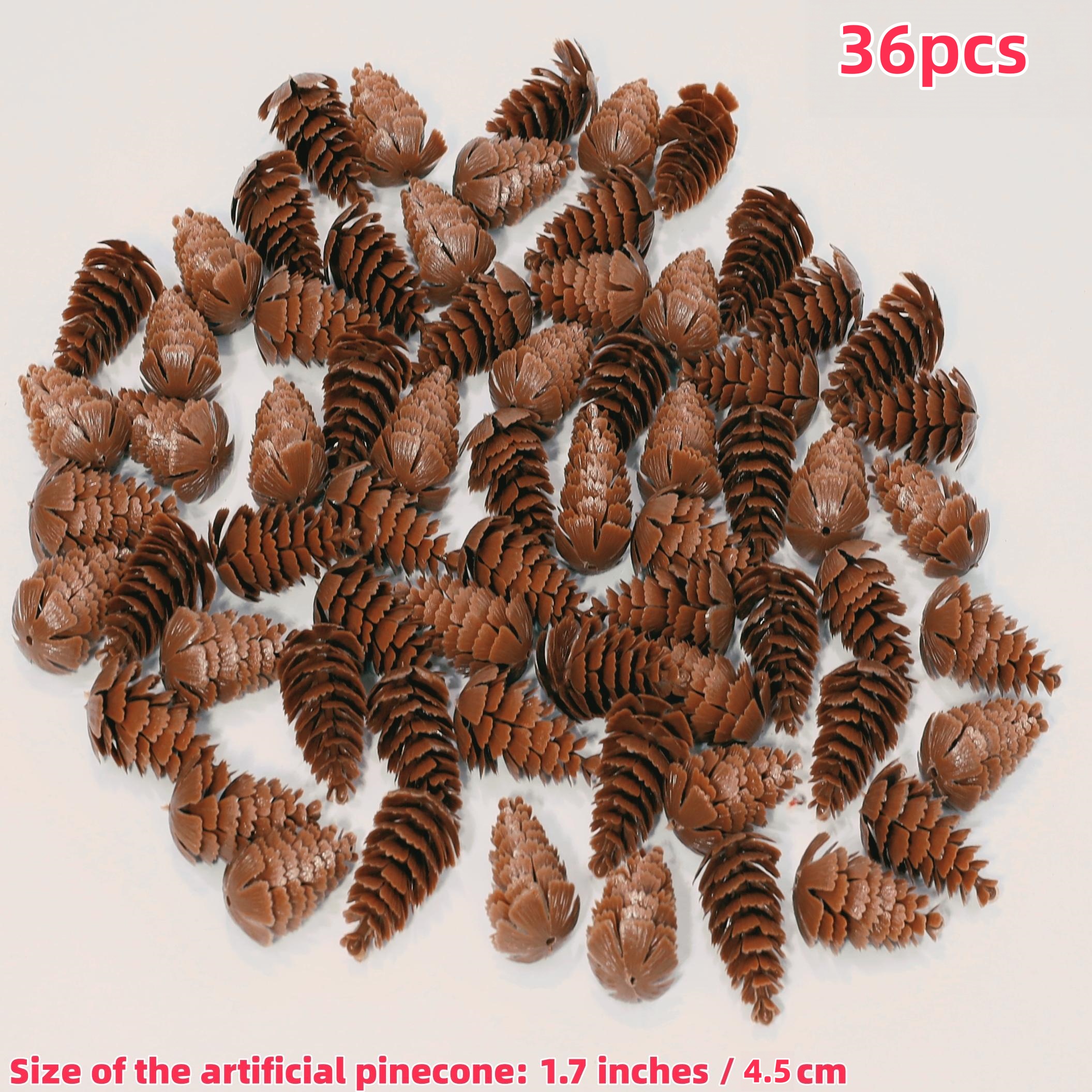 TEMU 36 pz Finte Decorative Natalizie - di Plastica Realistiche, Artificiali di Medie Dimensioni per Decorazioni 'Albero di Natale e , Accessori per