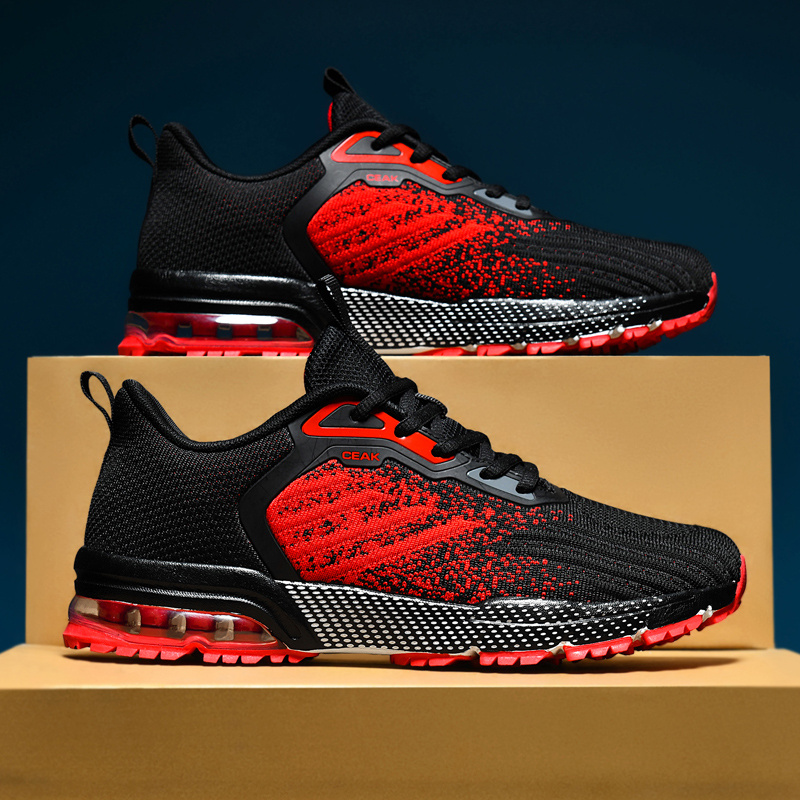 Artikelbild neue bestseller herren sneaker aus strickstoff obermaterial, casual herrenschuhe mit air cushion